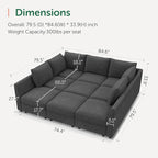 HONBAY Modular Sectional Sleeper Sofa - Image 2