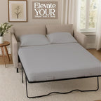 Sleeper Sofa Bed Sheet, 100% Cotton 400 Thread Count, 4 Piece Set, Deep Pocket - Image 5