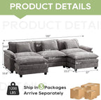 Oprisen 120" Modular Sectional Sofa, Comfy Cloud Couch Sectional Sofa - Image 2