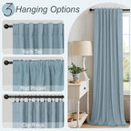Light Blue Room Darkening Curtains - Image 6