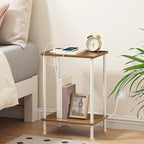 HOOBRO Side Table with Charging Station, End Table with USB Port and Outlets - Image 4