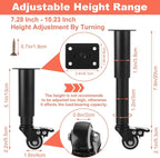 WOPPLXY 4 Pcs 7-10 Inch Metal Adjustable Furniture Legs - Image 2