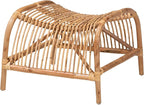 bali & pari Lamaria Natural Rattan Chair and Footstool, 2-Piece Set - Image 3