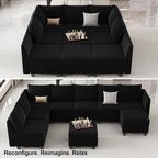 Belffin Large Modular Sectional Sofa Sleeper Couch - Image 5