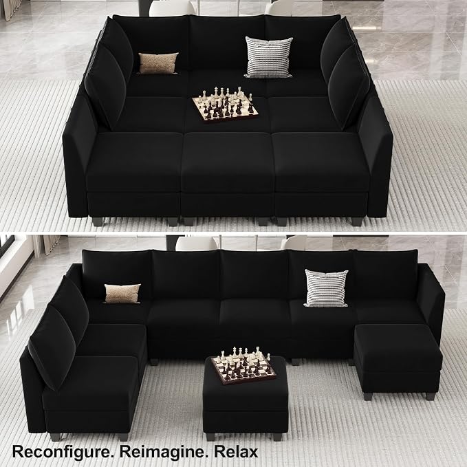 Belffin Large Modular Sectional Sofa Sleeper Couch - Image 5