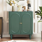 ORRD Fluted Storage Cabinet, Modern Credenza Wooden Accent Sideboard Buffet - Image 3