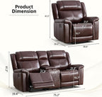 ANJ Premium Genuine Manual Reclining Sofa Set - Image 2