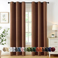 MIULEE Blackout Curtains for Bedroom 2 Panels 40 x 72 Inch Long Mocha Brown | by MIULEE