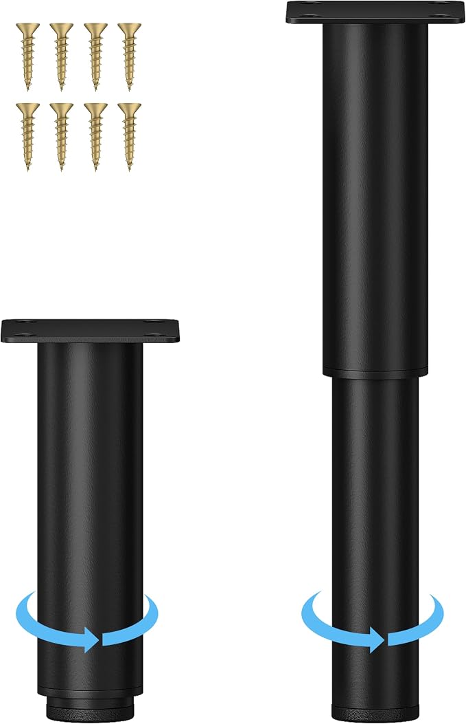 Metal Adjustable Furniture Legs 5.12-9.45 inch, Wlrrcwdttc Sofa Legs Cabinet by Wlrrcwdttc