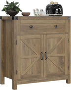 HOSTACK Coffee Bar Cabinet, Kitchen Storage Cabinet, Modern Farmhouse Buffet by HOSTACK
