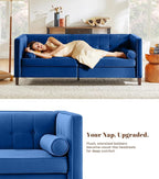 Dreamsir 78'' W Velvet Sofa, Mid-Century Modern Love Seats Sofa Furniture - Image 4