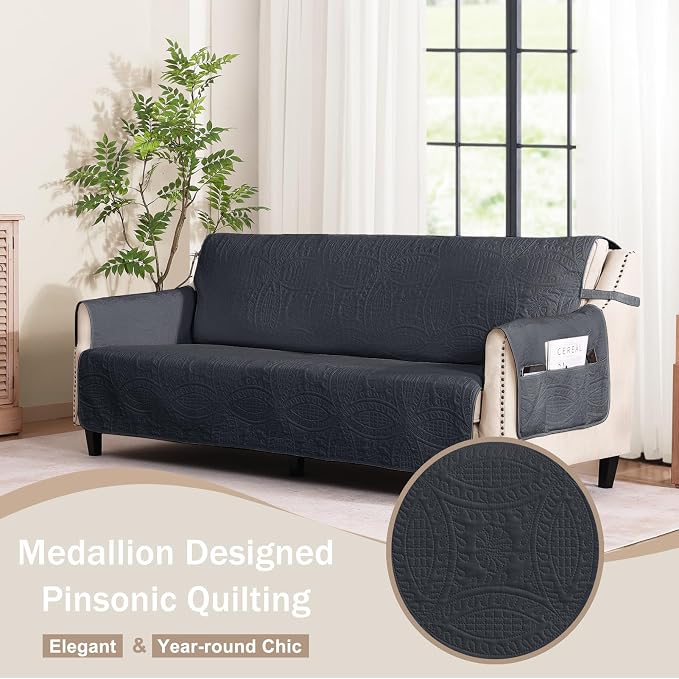Quilted Grand Sofa Covers Washable, Couch Cover - Image 2
