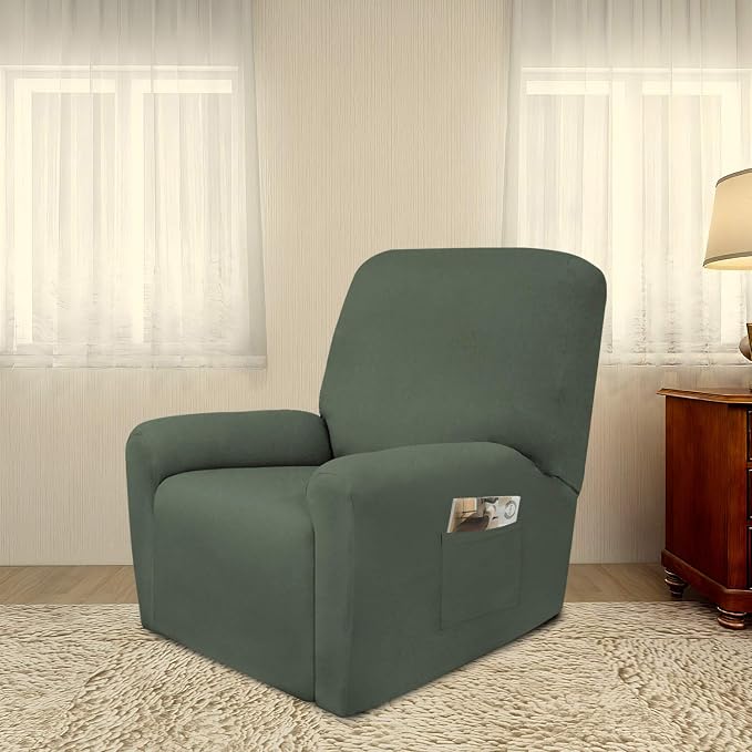 PureFit Stretc Recliner Chair Covers Fleece Soft Couch Covers - Image 2