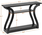 SUPER DEAL Wood Console Table 3 Tier Narrow Entryway Table - Image 3