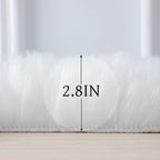 linmopm Faux Fur Sheepskin Fluffy Shag Fuzzy Rug, 2x6 ft Runner | High-Density - Image 2