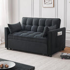 Futon Sofa Bed, Modern 3 in 1 Convertible Sleeper Sofa, Pull Out Couch Bed - Image 2