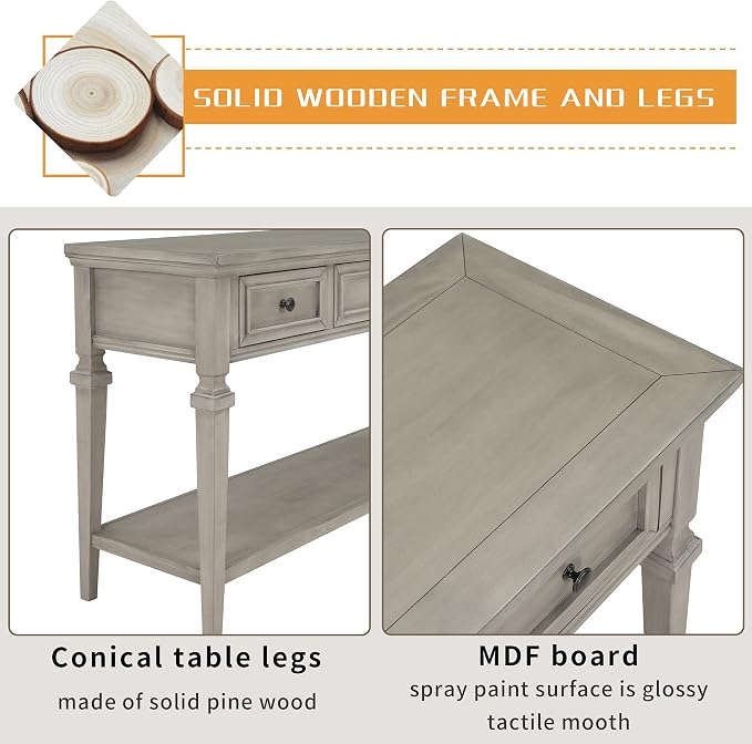 Harper & Bright Designs TREXM Classic Retro Style Console Table - Image 6