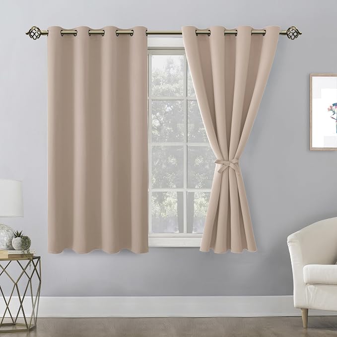 Blackout Curtains for Bedroom, 52 x 54 Inches Long, 2 Panels | Thermal - Image 8