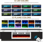 80" TV Stand for Living Room, Modern Entertainment Center & Media Console - Image 3