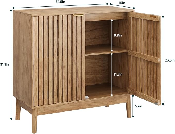 Kiasthome Wooden Sideboard Buffet Cabinet - Image 2