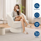 Garvee Ultra-Plush Swivel Accent Chair, 360° Barrel Lounge Chair - Image 4