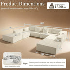 138" Cloud Sectional Couch, Comfort U Shaped Sofa - Image 2