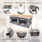 CampLand Outdoor Folding Table Aluminum Lightweight Height Adjustable - Image 5