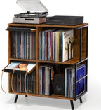 Faesun 3 Tier Flip Top Record Player Stand, Vinyl Record Storage Holds up to by Faesun