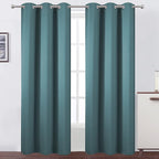 Sea Teal Thermal Blackout Curtains/42 x 84 Inch/Set of 2 Panels Room Darkening by Lemomo