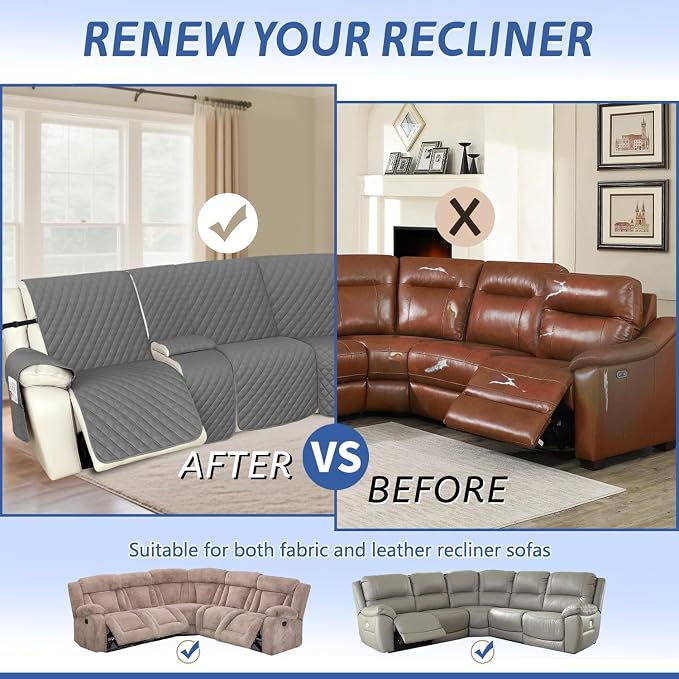 Arfntevss Recliner Sectional Couch Covers 1OO% Waterproof L Shape Sofa Cover - Image 6