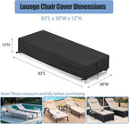 Chaise Lounge Covers, 2 Pack Waterproof Outdoor Lounge Chair Covers - Image 2