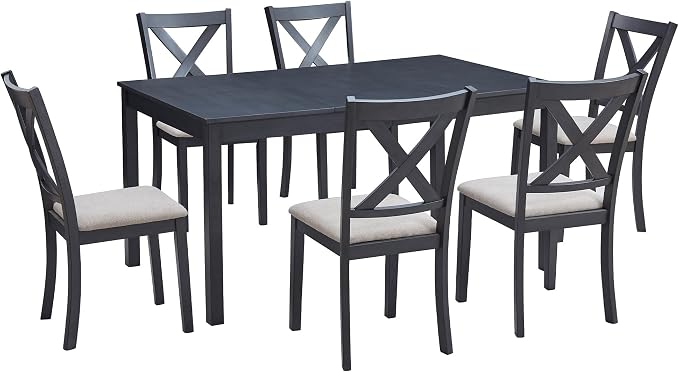 AMERLIFE 7-Piece Farmhouse Dining Table Set - Image 8