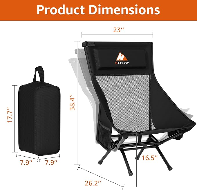 Armless Rocking Camping Chair for Adults, Portable Folding Outdoor Rocker - Image 3