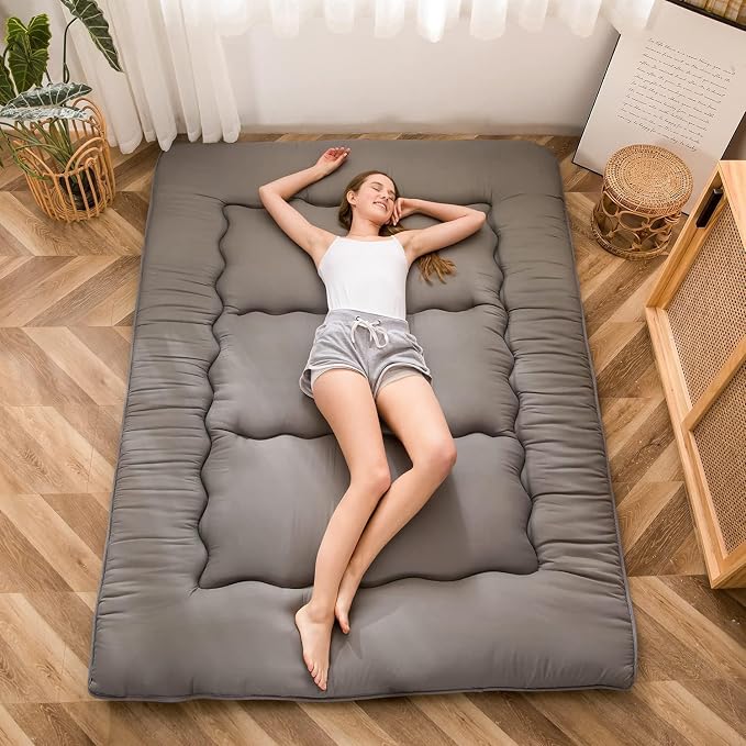 MAXYOYO Japanese Floor Mattress Futon Mattress, Charcoal Grey, Full Size - Image 7