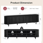 70" Mid Century Modern TV Stand, Wood TV Consoles - Image 3