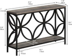 GiftGo Narrow Sofa Table 47.2 Inch, Industrial Sofa Table Behind Couch - Image 2