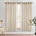 MIULEE Light Taupe Linen Curtains 52x72 Inch Length by MIULEE