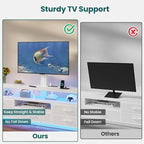 BTHFST TV Stand with Mount for 45/55/65/70 inch TVs, 51.2" LED TV Stand with - Image 6