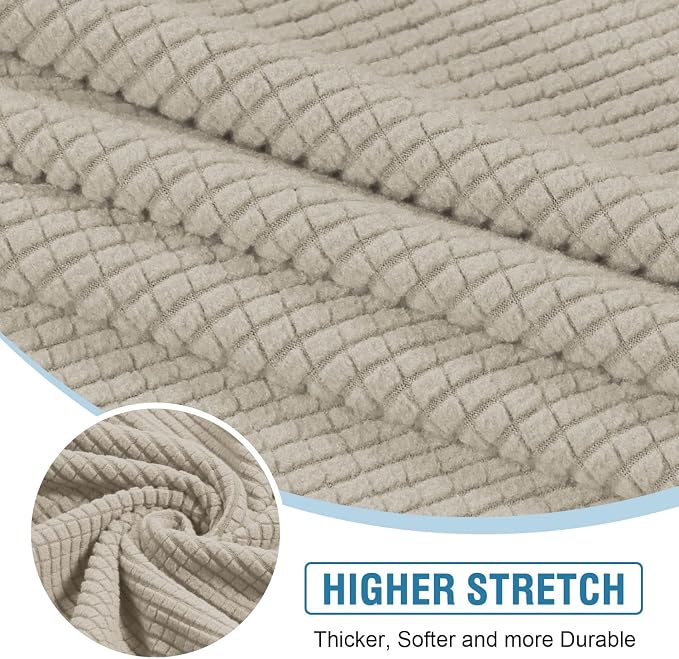H.VERSAILTEX Sectional Couch Covers 4 Pieces Sofa Seat Cushion Covers L Shape - Image 4