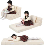 MeMoreCool Folding Sofa for Kids, Corduroy Fold Out Futon Chair, Small Foldable - Image 9