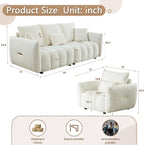 Antetek Teddy Sofa Set for Living Room, Modern Deep Seat Sofa Chair and - Image 2