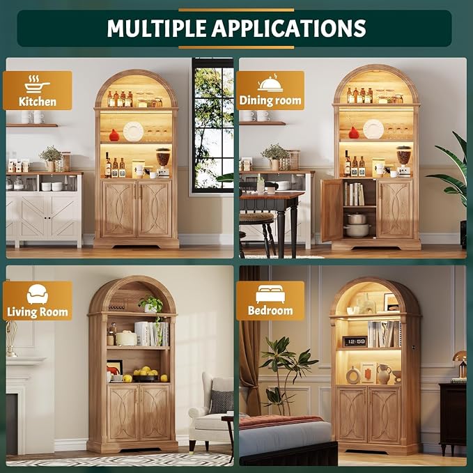 Vlsrka Arched Cabinet, Kitchen Pantry Cabinets - Image 6