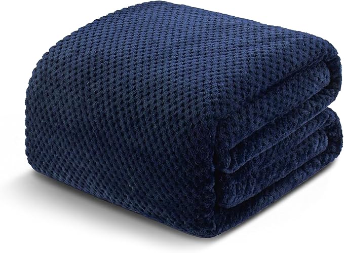 Exclusivo Mezcla Soft Waffle Fleece Bed Blanket Twin XL Size, Cozy Fluffy Design by ExclusivoMezcla