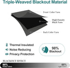 ChrisDowa Blackout Curtains for Bedroom and Living Room 45 Inches Long | 2 - Image 4
