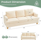 YOUDENOVA Sofa, 3 Piece Set Comfy Sofa, Loveseat & 2 3-Seater Couch - Image 2