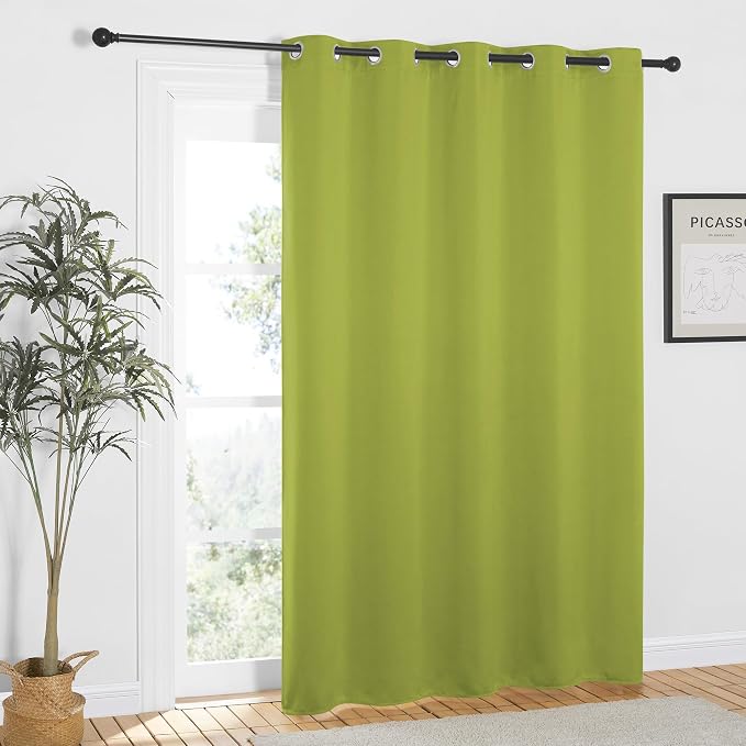 NICETOWN Fresh Green Blackout Curtains 84 inch Length, Grommet Top Room - Image 8