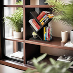 Godferyxin Tree Bookshelf, 3-Tier Wood Small Bookshelf and Mini Bookcase - Image 8