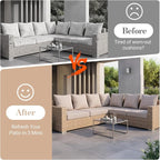 12Pcs Patio Cushion Covers Stretch Outdoor Furniture Protector Slipcovers | - Image 5