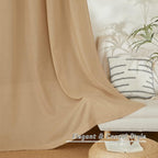 NICETOWN Semi Sheer Linen Burlap Curtains - Image 6