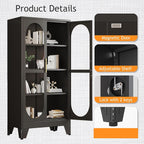PAOFIN 61" H Locking Display Cabinet - Image 4
